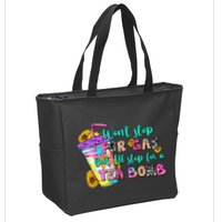 Retro WonT Stop For Gas But ILl Stop For A Tea Bomb Zip Tote Bag