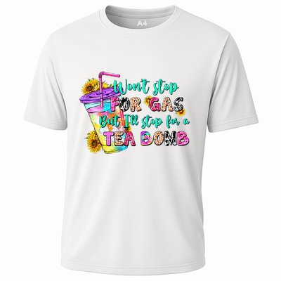 Retro WonT Stop For Gas But ILl Stop For A Tea Bomb Performance Shirt