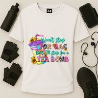 Retro WonT Stop For Gas But ILl Stop For A Tea Bomb Performance Shirt