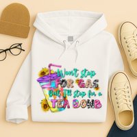 Retro WonT Stop For Gas But ILl Stop For A Tea Bomb Hoodie