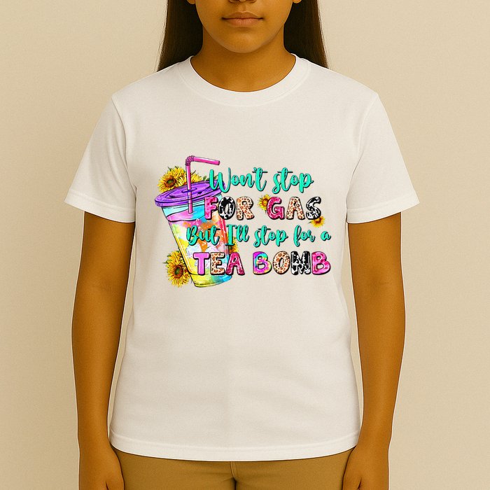 Retro WonT Stop For Gas But ILl Stop For A Tea Bomb T-Shirt