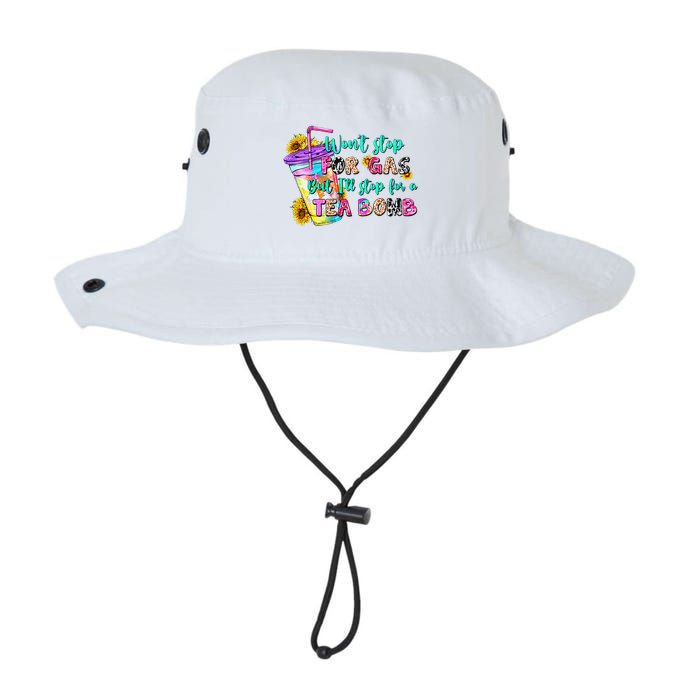 Retro WonT Stop For Gas But ILl Stop For A Tea Bomb Bucket Hat