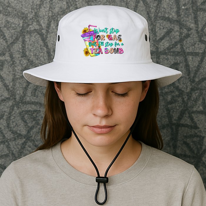 Retro WonT Stop For Gas But ILl Stop For A Tea Bomb Bucket Hat