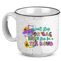 Retro WonT Stop For Gas But ILl Stop For A Tea Bomb 15oz Campfire Ceramic Mug