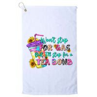 Retro WonT Stop For Gas But ILl Stop For A Tea Bomb Golf Towel