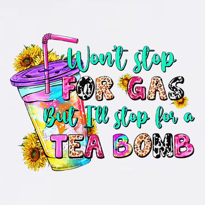 Retro WonT Stop For Gas But ILl Stop For A Tea Bomb Visor