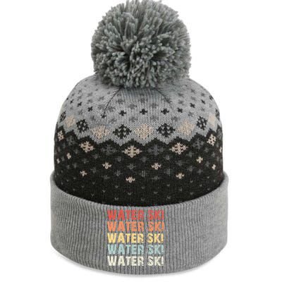 Retro Water Ski Lover Gift Waterski Love Funny Gift Skiing Gift The Baniff Cuffed Pom Beanie