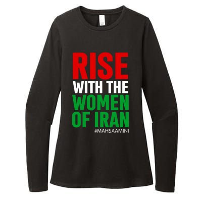 RISE WITH THE WOMEN OF IRAN Women Life Freedom Stand With Women Womens CVC Long Sleeve Shirt