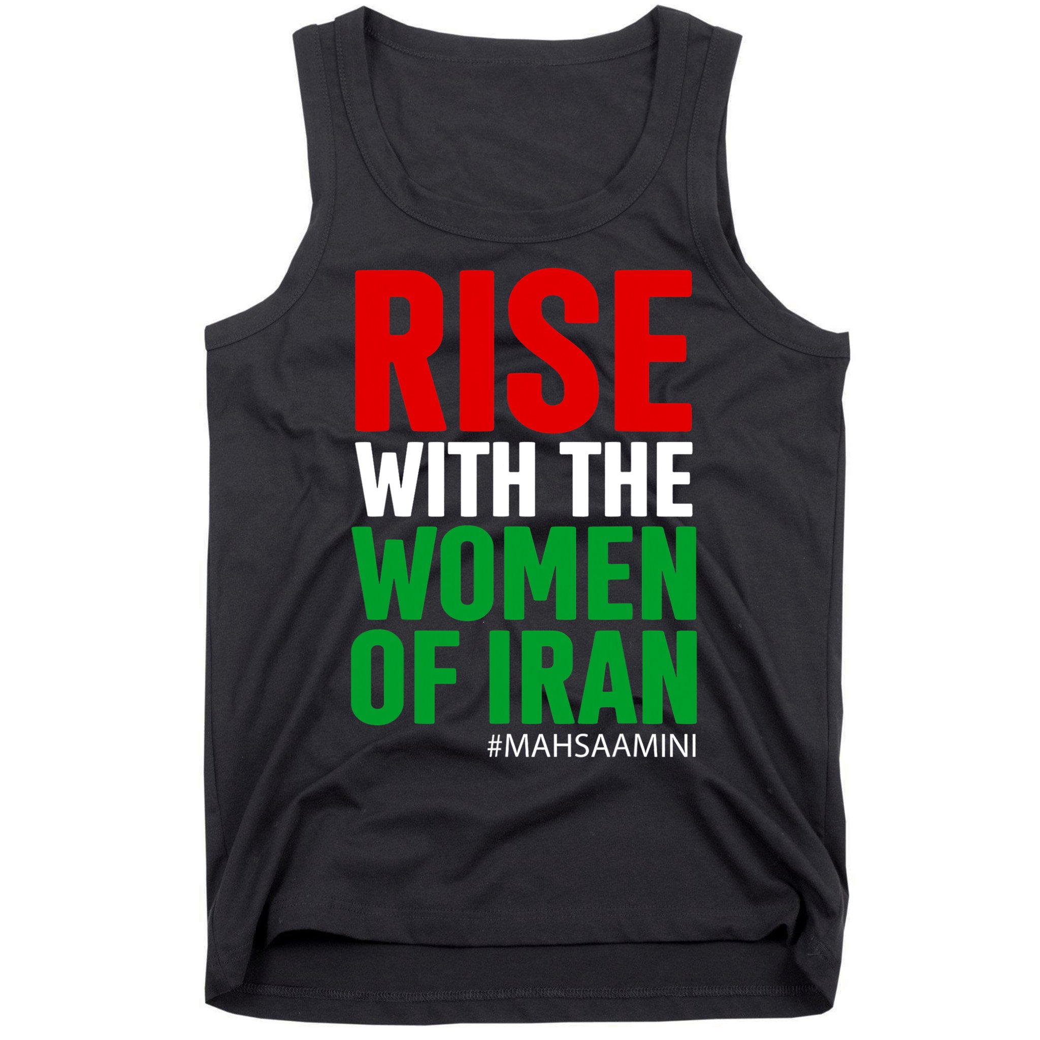 RISE WITH THE WOMEN OF IRAN Women Life Freedom Stand With Women Tank Top