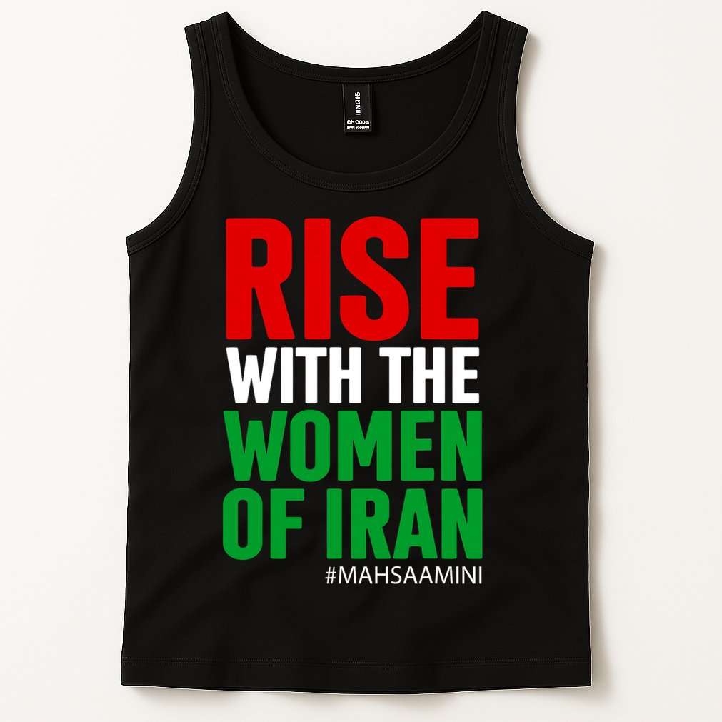 RISE WITH THE WOMEN OF IRAN Women Life Freedom Stand With Women Tank Top