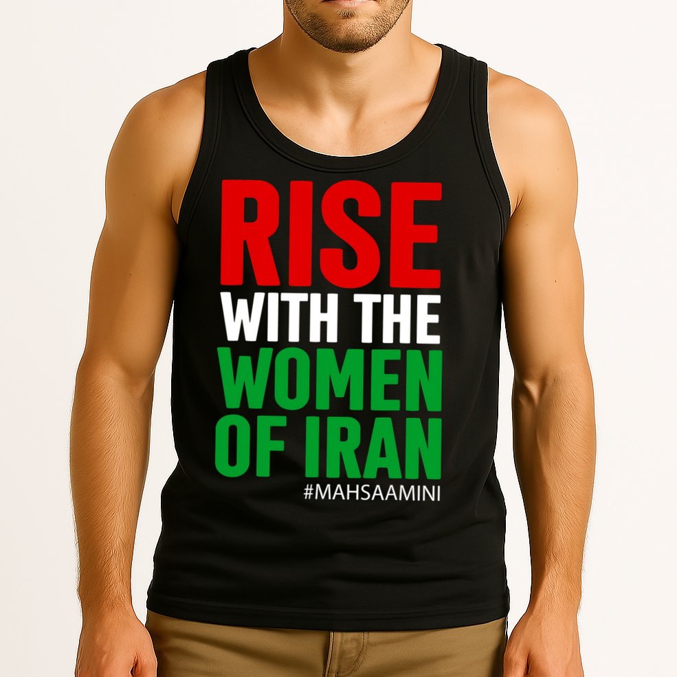 RISE WITH THE WOMEN OF IRAN Women Life Freedom Stand With Women Tank Top