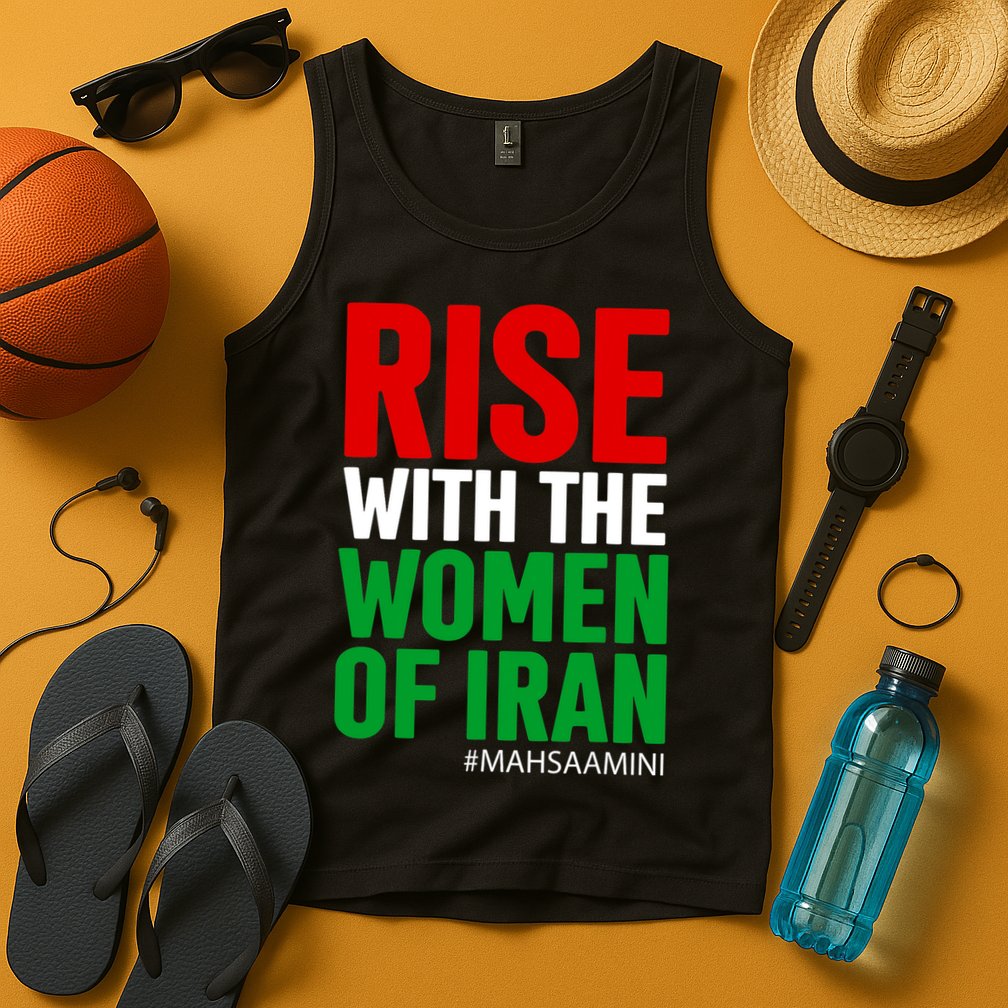 RISE WITH THE WOMEN OF IRAN Women Life Freedom Stand With Women Tank Top