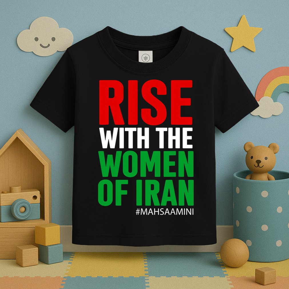 RISE WITH THE WOMEN OF IRAN Women Life Freedom Stand With Women Toddler T-Shirt