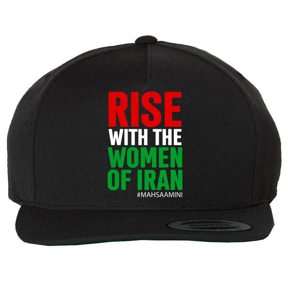 RISE WITH THE WOMEN OF IRAN Women Life Freedom Stand With Women Wool Snapback Cap