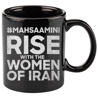 RISE WITH THE WOMEN OF IRAN #Mahsaamini 11oz C Handle Ceramic Mug