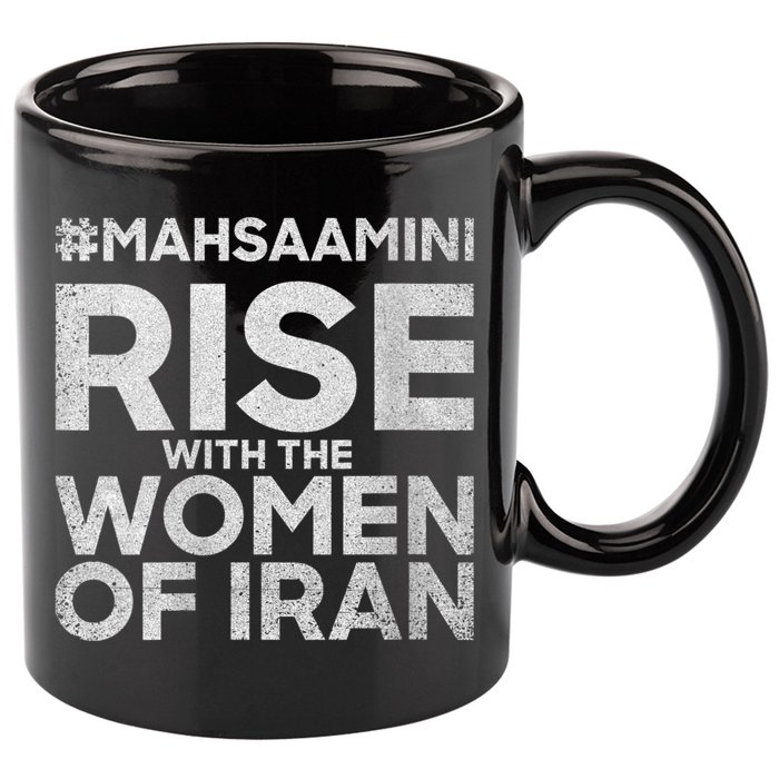 RISE WITH THE WOMEN OF IRAN #Mahsaamini 11oz C Handle Ceramic Mug