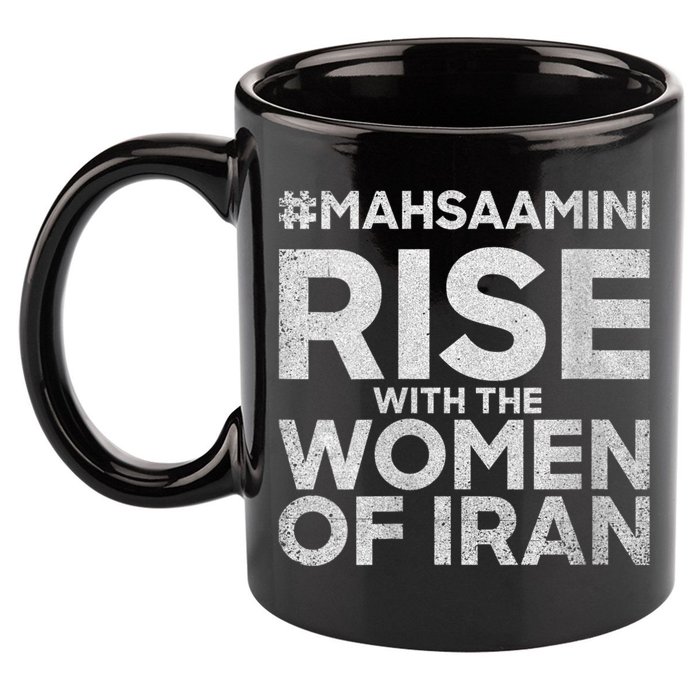 RISE WITH THE WOMEN OF IRAN #Mahsaamini 11oz C Handle Ceramic Mug