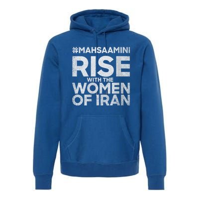 RISE WITH THE WOMEN OF IRAN #Mahsaamini Premium Hoodie