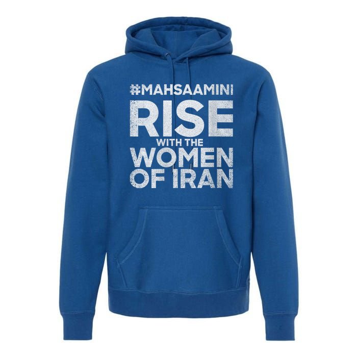 RISE WITH THE WOMEN OF IRAN #Mahsaamini Premium Hoodie