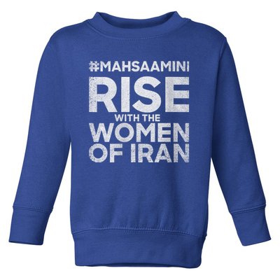 RISE WITH THE WOMEN OF IRAN #Mahsaamini Toddler Sweatshirt