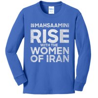 RISE WITH THE WOMEN OF IRAN #Mahsaamini Kids Long Sleeve Shirt