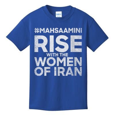 RISE WITH THE WOMEN OF IRAN #Mahsaamini Kids T-Shirt