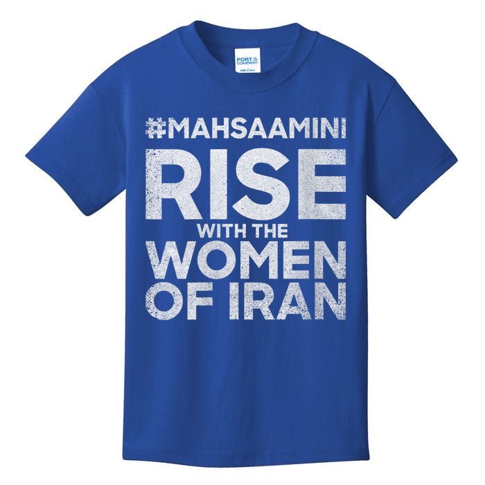 RISE WITH THE WOMEN OF IRAN #Mahsaamini Kids T-Shirt