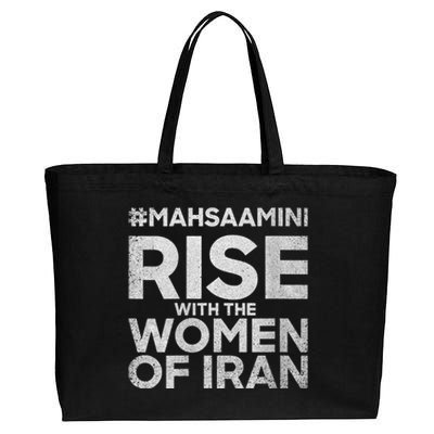 RISE WITH THE WOMEN OF IRAN #Mahsaamini Cotton Canvas Jumbo Tote