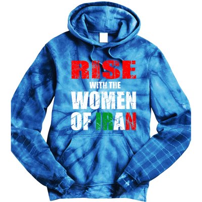 Rise With The Of Iran Life Freedom Gift Tie Dye Hoodie