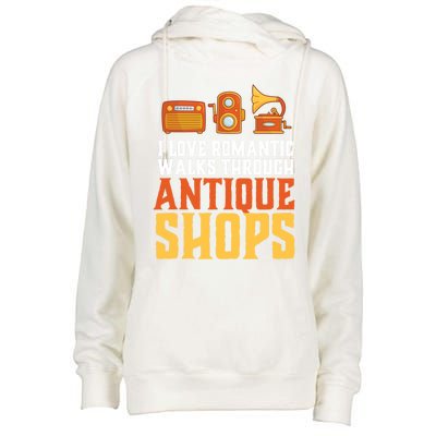 Rotic Walk Through Antique Shop Funny Antique Collector Gift Womens Funnel Neck Pullover Hood