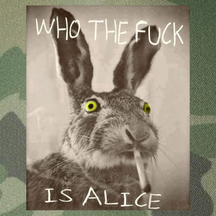 Retro Who The F_ck Is Alice Funny Rabbit  Legacy Tie Dye Trucker Hat