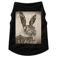 Retro Who The F_ck Is Alice Funny Rabbit  Doggie Tank