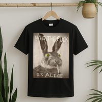 Retro Who The F_ck Is Alice Funny Rabbit  T-Shirt