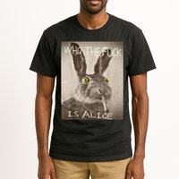 Retro Who The F_ck Is Alice Funny Rabbit  Tall T-Shirt