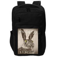 Retro Who The F_ck Is Alice Funny Rabbit  Impact Tech Backpack