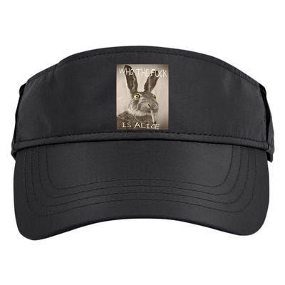 Retro Who The F_ck Is Alice Funny Rabbit  Adult Drive Performance Visor