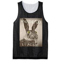 Retro Who The F_ck Is Alice Funny Rabbit  Mesh Reversible Basketball Jersey Tank
