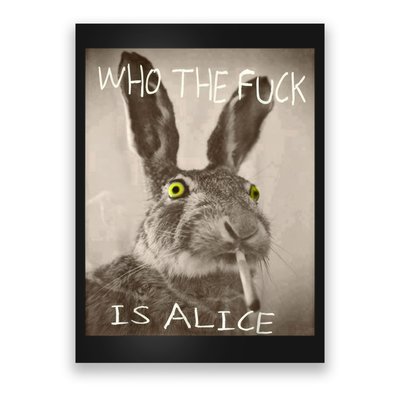 Retro Who The F_ck Is Alice Funny Rabbit  Poster