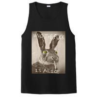Retro Who The F_ck Is Alice Funny Rabbit  PosiCharge Competitor Tank