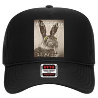 Retro Who The F_ck Is Alice Funny Rabbit  Trucker Hat
