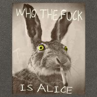Retro Who The F_ck Is Alice Funny Rabbit  Cotton Canvas Backpack