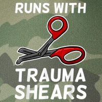 Runs With Trauma Shears EMT Emergency Medical Technician EMS Legacy Tie Dye Trucker Hat