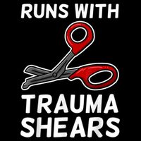 Runs With Trauma Shears EMT Emergency Medical Technician EMS Impact Tech Backpack