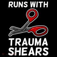 Runs With Trauma Shears EMT Emergency Medical Technician EMS Sustainable Beanie