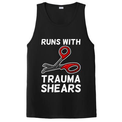 Runs With Trauma Shears EMT Emergency Medical Technician EMS PosiCharge Competitor Tank