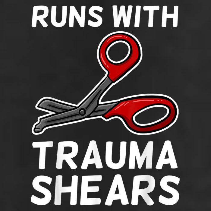 Runs With Trauma Shears EMT Emergency Medical Technician EMS Golf Towel