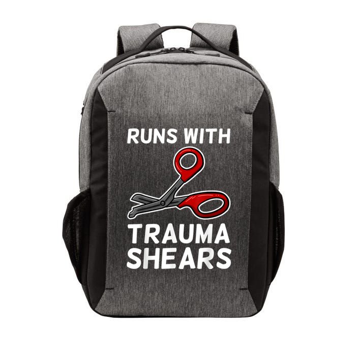 Runs With Trauma Shears EMT Emergency Medical Technician EMS Vector Backpack