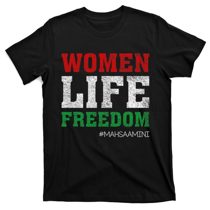 RISE WITH THE WOMEN OF IRAN Women Life Freedom #Mahsaamini Life Freedom Design T-Shirt