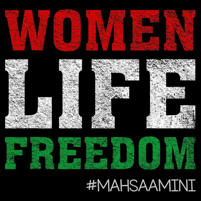RISE WITH THE WOMEN OF IRAN Women Life Freedom #Mahsaamini Life Freedom Design Impact Tech Backpack