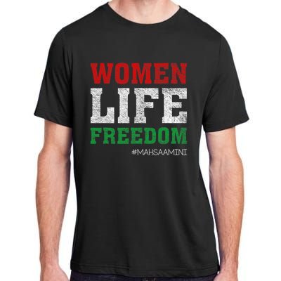 RISE WITH THE WOMEN OF IRAN Women Life Freedom #Mahsaamini Life Freedom Design Adult ChromaSoft Performance T-Shirt